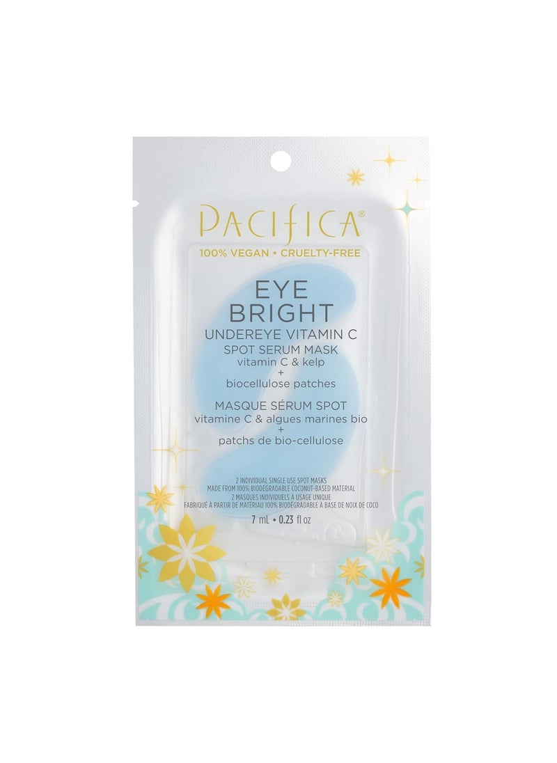 Pacifica - Pacifica Undereye Spot Serum Mask  Bright Eye Vitamin C Mask for Dark Circles  Hydration Brightening Under Eye Treatment Vegan  CrueltyFree 1 Pack - Image 1