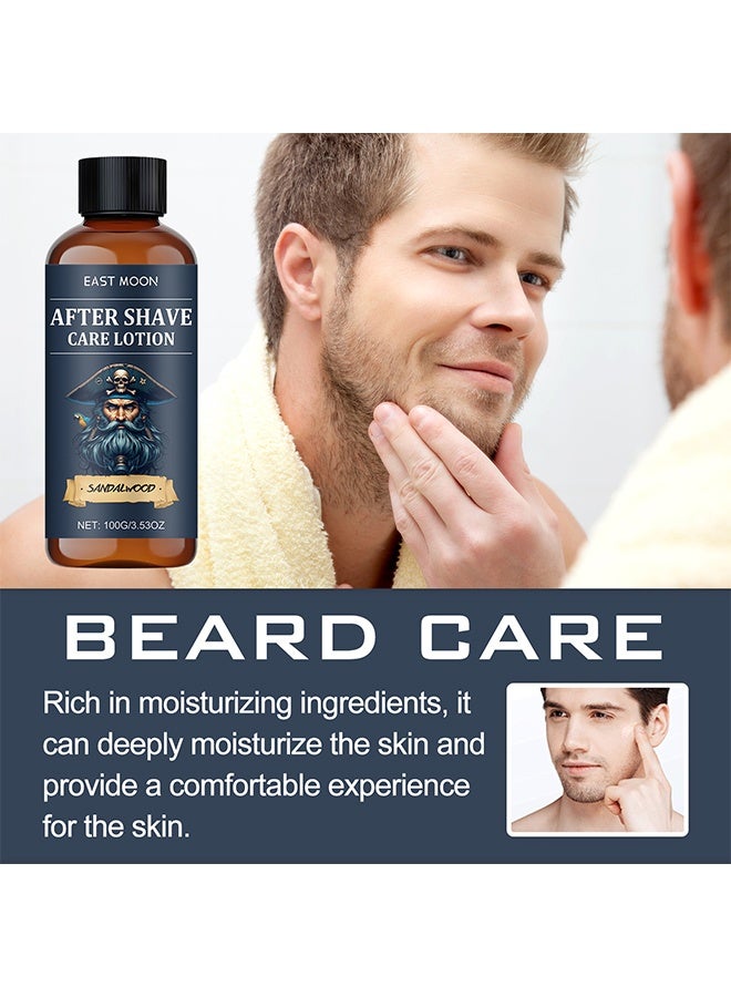 East Moon After shave Care Lotion, Luxury Soothing Lotion with Sandalwood & Witch Hazel, Moisturizing & Refreshing, Ideal for Post-Shave Care, 100g - Image 2