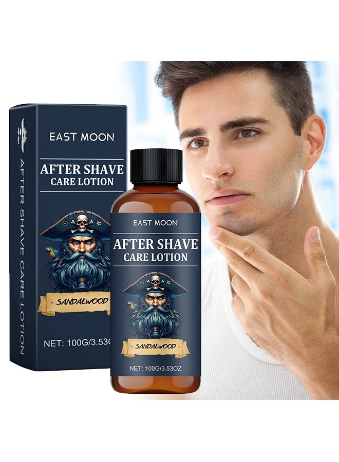 East Moon After shave Care Lotion, Luxury Soothing Lotion with Sandalwood & Witch Hazel, Moisturizing & Refreshing, Ideal for Post-Shave Care, 100g - Image 1