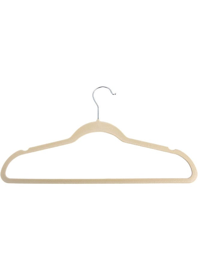 Red Dot Gift Red Dot Gift 100-Pack Beige Non-Slip Velvet Hangers 44.5cm With 360 Degree Rotatable Hook - Durable & Slim - Non Slip Hangers for Coat Hangers - Pant Hangers - Image 3