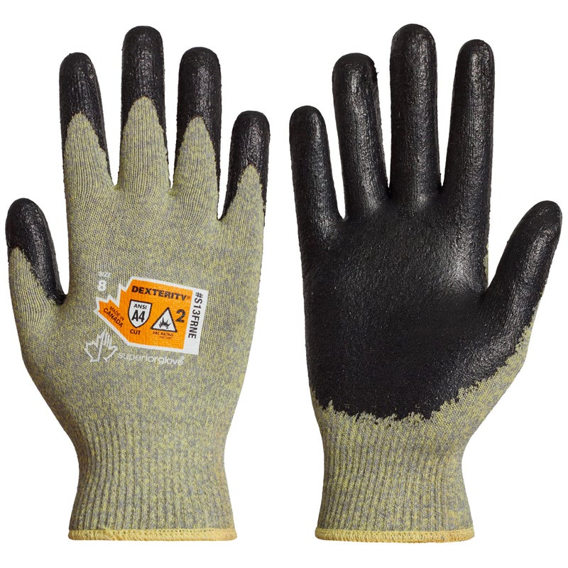 Superior Glove قفاز مقاوم للهب من سوبرير غلوف مع راحة نيونبرين - دكستريتي S13FRNE (زوج واحد من قفازات متوسطة) - Image 1