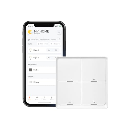 BroadLink Wireless Smart Button Scene Switch for Home Automation, Press Buttons to Activate Scenes - Image 1