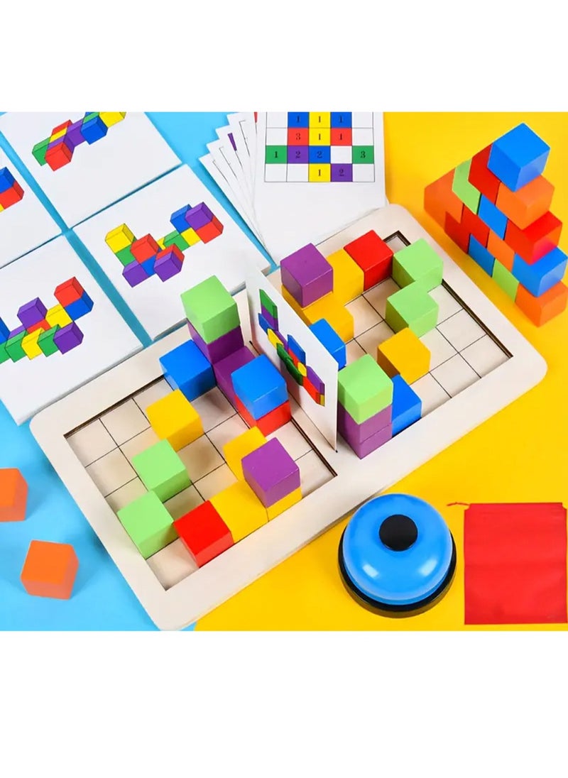 LOOPITYS - Double player battle, three-dimensional building blocks, children's puzzle table, game space, early education thinking, parent-child interactive toys - Image 1