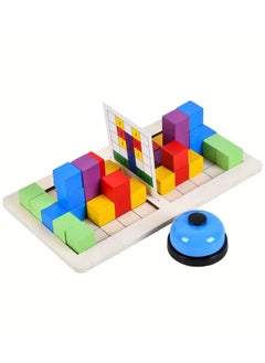 LOOPITYS Double player battle, three-dimensional building blocks, children's puzzle table, game space, early education thinking, parent-child interactive toys  - Image 3