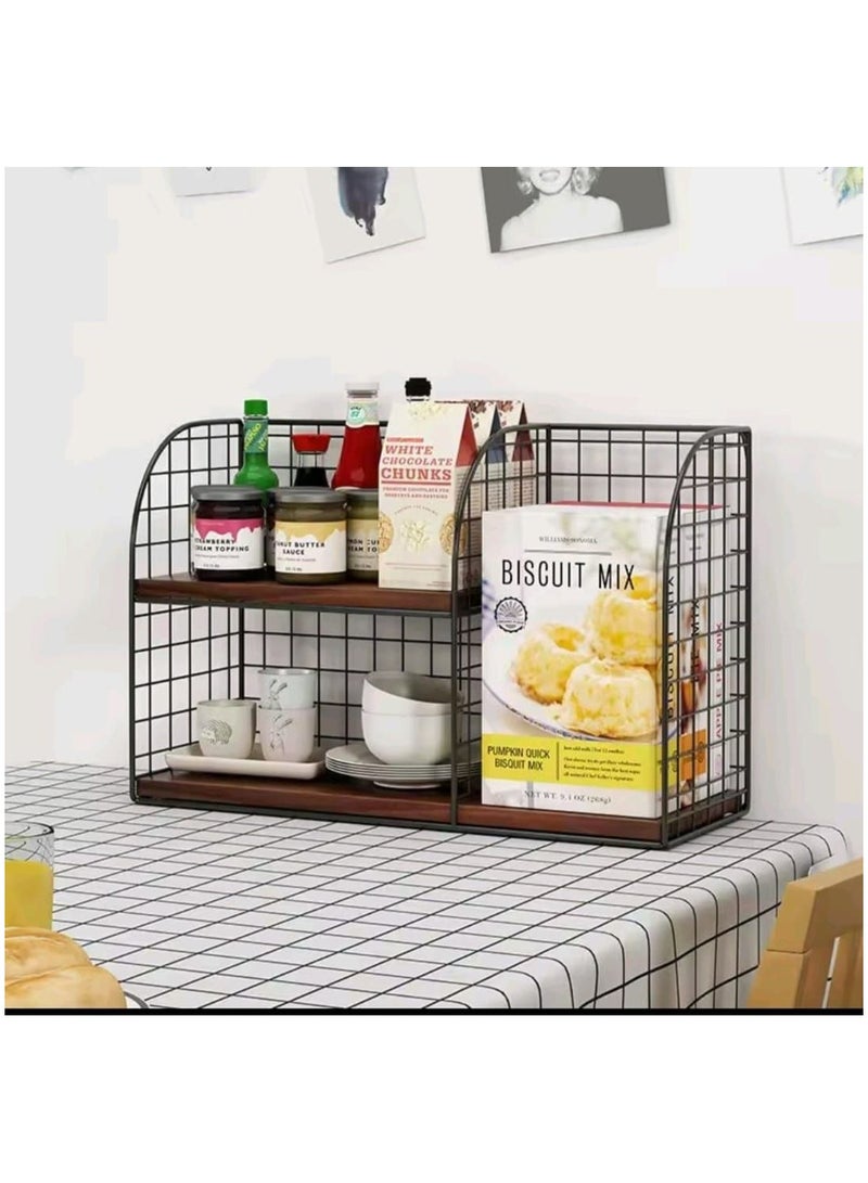 Coffee Organizer Stand with 3 Sturdy Wooden Shelves - Image 3