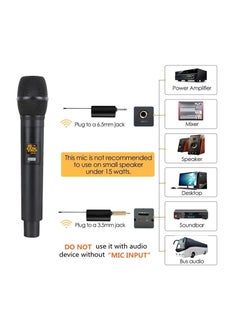 Generic Karaoke Wireless Microphone UHF Handheld Wireless Microphone with 1/4" Input Charge Receiver Professional Dynamic Cordless Microphone for Singing Lecture Wedding Church Classroom  - Image 3