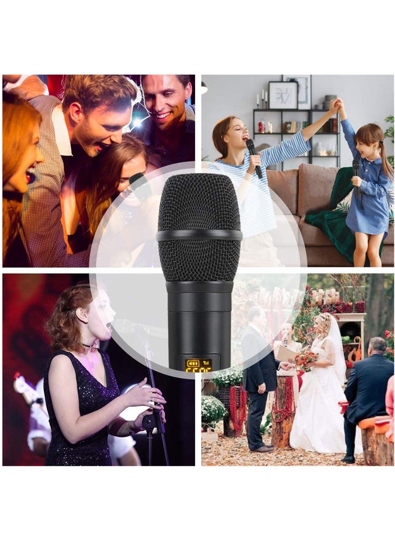 Generic - Karaoke Wireless Microphone UHF Handheld Wireless Microphone with 1/4" Input Charge Receiver Professional Dynamic Cordless Microphone for Singing Lecture Wedding Church Classroom - Image 1