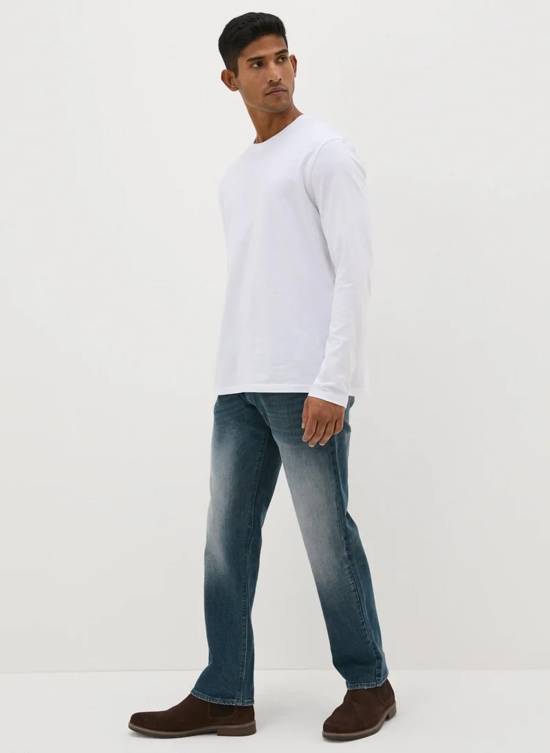 Matalan Blue Cast Straight Fit Jeans