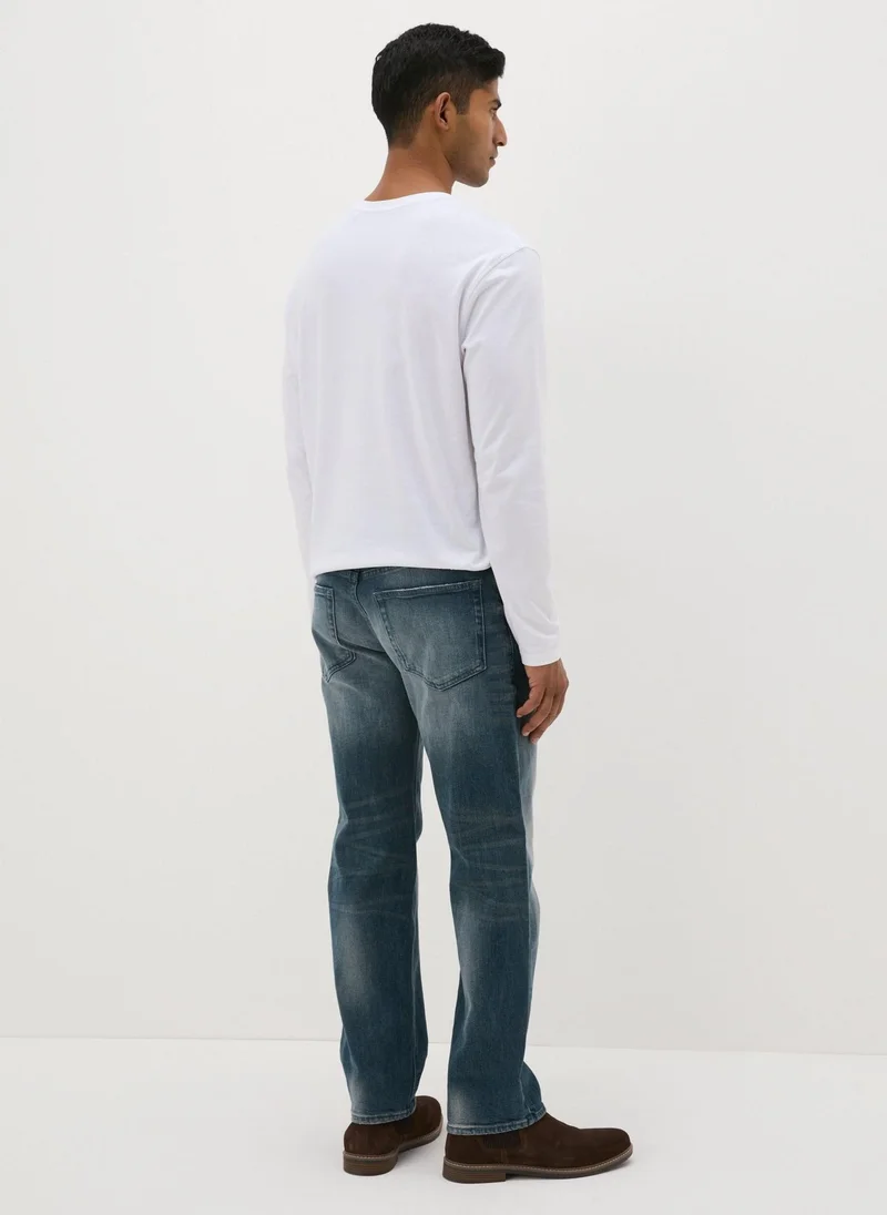 Matalan Blue Cast Straight Fit Jeans