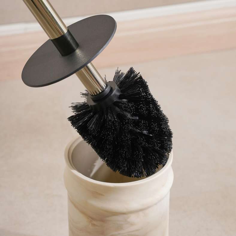 Pan Home Maris Toilet Brush With Holder 10x10x17 cm - Beige - 211HEL9900434 - Image 2
