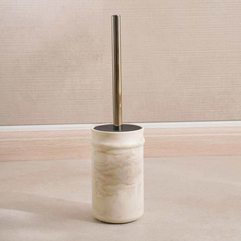 Pan Home Maris Toilet Brush With Holder 10x10x17 cm - Beige - 211HEL9900434 - Image 3