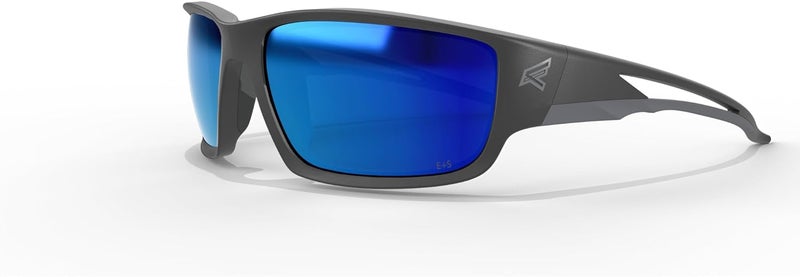 Edge SK118 Kazbek Wrap-Around Safety Glasses with Blue Mirror Lens - Anti-Scratch, UV 400, Military Grade - Image 1