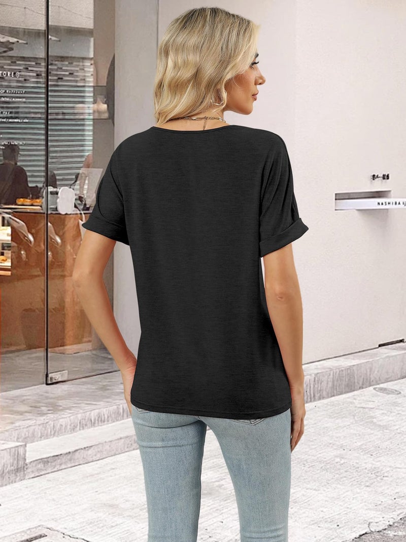 Loaribe 3 Pack Women's T Shirts V Neck Top Casual Loose Fit Summer Shirts Outfits Basic Flowy Dressy Cute Tunic 2026 Fashion - Image 3