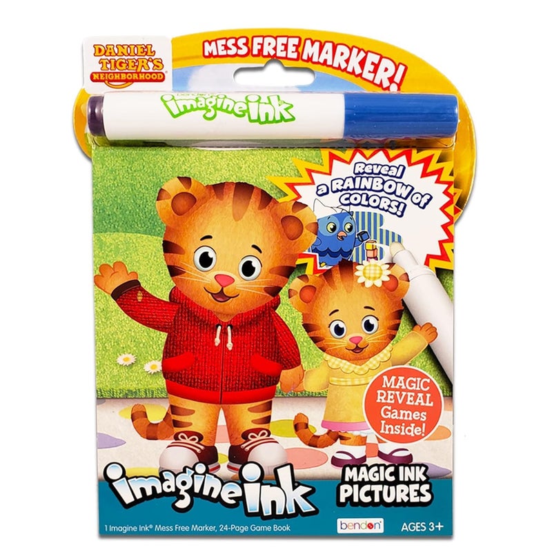 Daniel Tiger مجموعة كتب تلوين Imagine Ink ~ 3 عبوات كتب أنشطة سحرية بدون فوضى مع دانيال تايجر، بيبا بيغ، وبيبي شارك مع ملصقات بيبا بيغ - Image 3