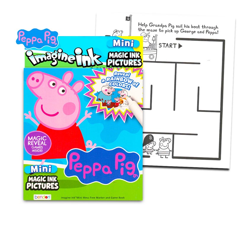 Daniel Tiger مجموعة كتب تلوين Imagine Ink ~ 3 عبوات كتب أنشطة سحرية بدون فوضى مع دانيال تايجر، بيبا بيغ، وبيبي شارك مع ملصقات بيبا بيغ - Image 4