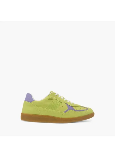 Flora Bella By Shoexpress Womens Textured Lace-Up Ankle Sneakers