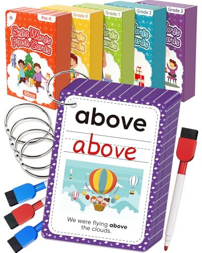 Gagule 520 Sight Words Flash Cards Kindergarten Dolch Fry Sight Word Reading Writing Spelling Games Homeschool Supplies for Preschool Kindergarten 1st 2nd 3rd Grade Learning Activities for Kids Ages 3 - Image 1