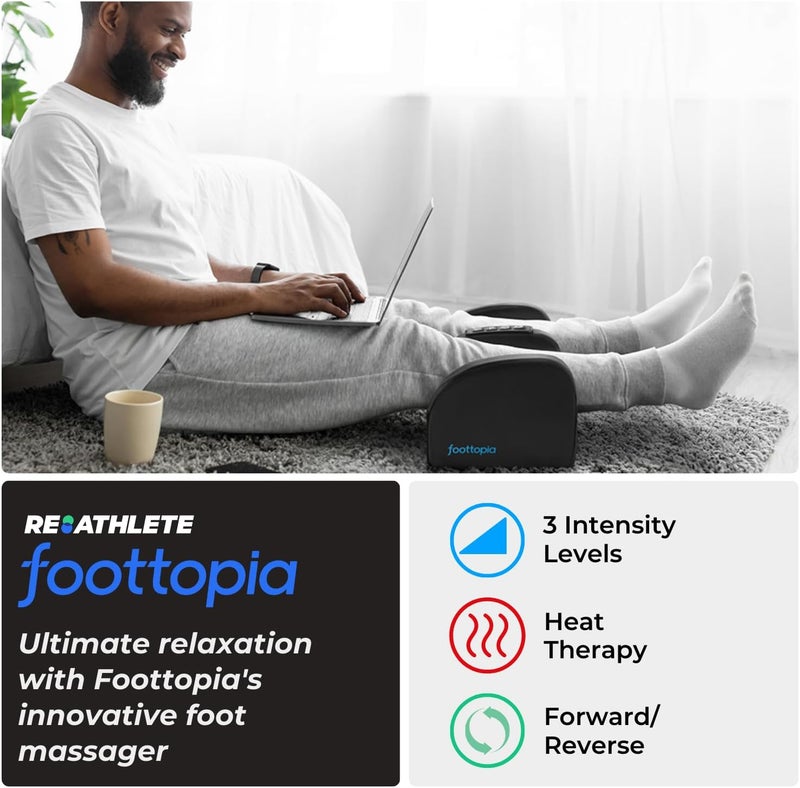 ReAthlete FOOTTOPIA Foot Massager Machine with Heat Foot and Calf Massager Ultimate Feet Massager for Pain Relief and Circulation Boost Deep Tissue Massager - Image 2