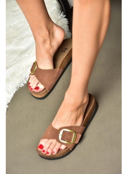 Fox Shoes P777507202 Brown Suede Daily Women's Slippers  - Image 1