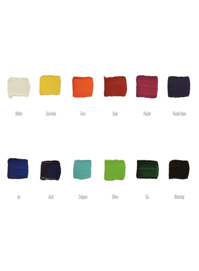 Chroma Acrylic Mural Paint for Interior and Exterior Murals - Lightfast, Mixable, Hard-Wearing Vibrant Pigment, Set Of 12 Minis (2896) - Image 3