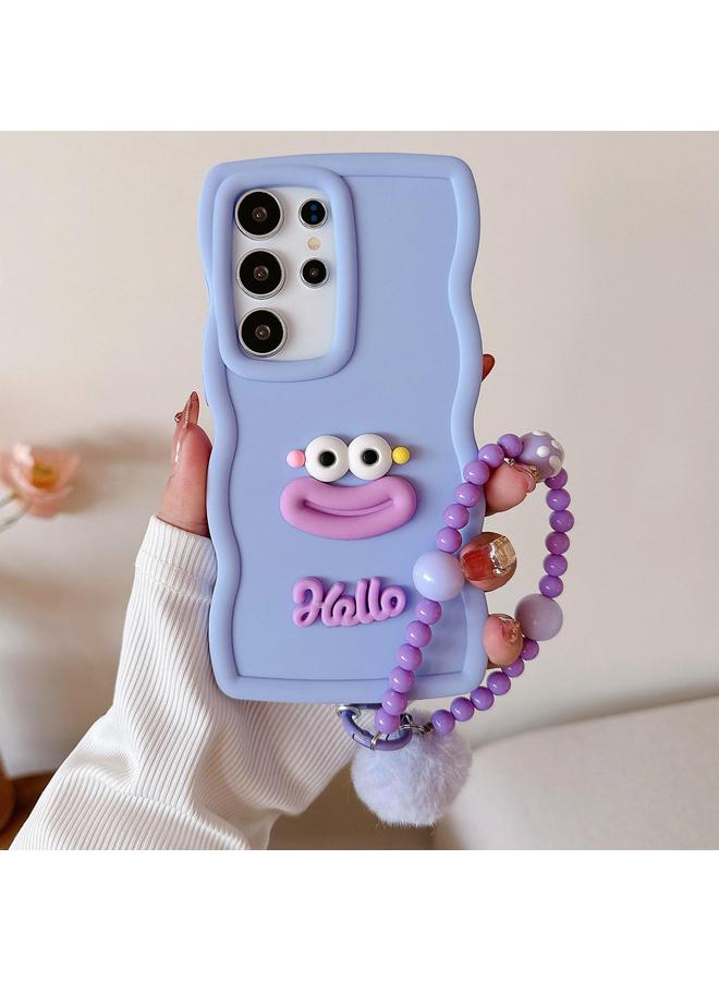 erorex Case For Samsung Galaxy S23 Ultra 5G Cartoon Sausage Mouth TPU Phone Case with Bead Chain - Image 1