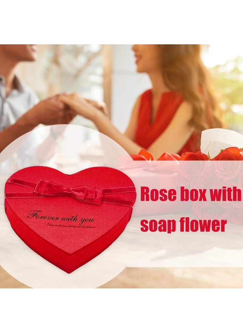 MileMelo Romantic Roses Flower Gift Box with Cute Teddy Bear and Tag I Love You Heart-Shaped Artificial Rose Scented Bath Body Petal for Valentines Day Mother's Day Birthday Gift Red  - Image 5