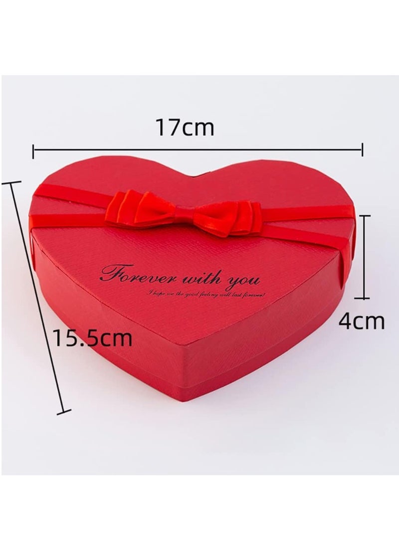 MileMelo Romantic Roses Flower Gift Box with Cute Teddy Bear and Tag I Love You Heart-Shaped Artificial Rose Scented Bath Body Petal for Valentines Day Mother's Day Birthday Gift Red  - Image 2