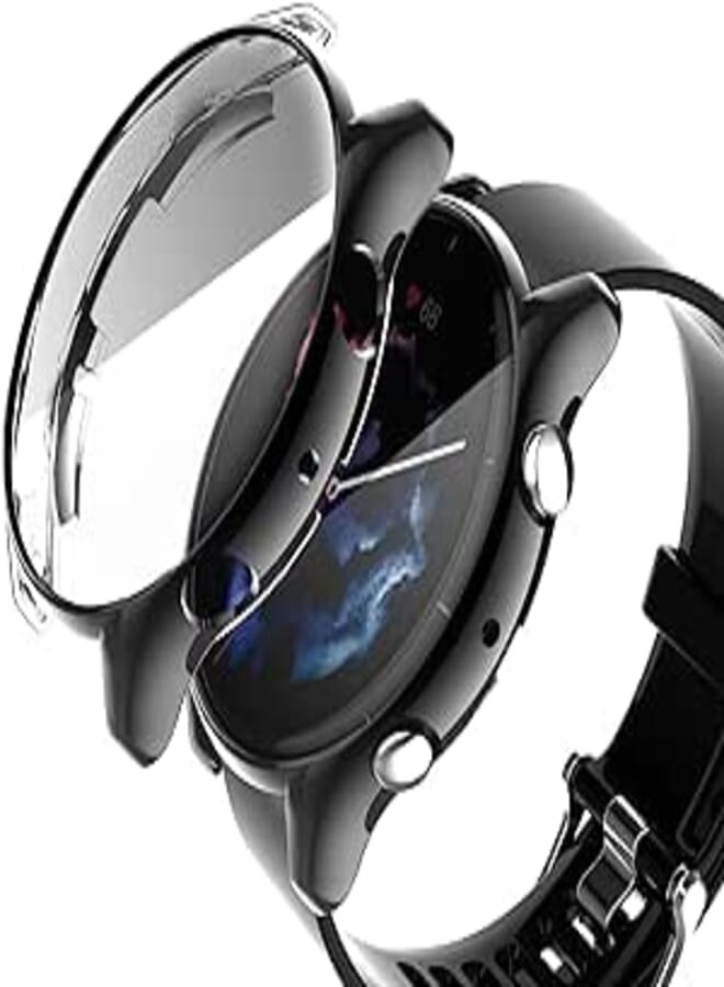 Next حافظة حماية الشاشة من Next store متوافقة مع Amazfit GTR 3 / GTR 3 Pro، غطاء TPU ناعم مقاوم للصدمات (أسود)