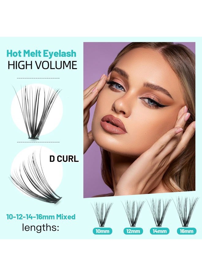 Hannahool 200Pcs 20Roots Individual False Lashes Mixed 8-10-12-14mm/9-11-13-15mm/10-12-14-16mm/16-18mm/18-20mm 0.07 Thickness Natural Cluster Lashes Makeup Volume Eye Lashes Extensions (10-12-14-16mm) - Image 2