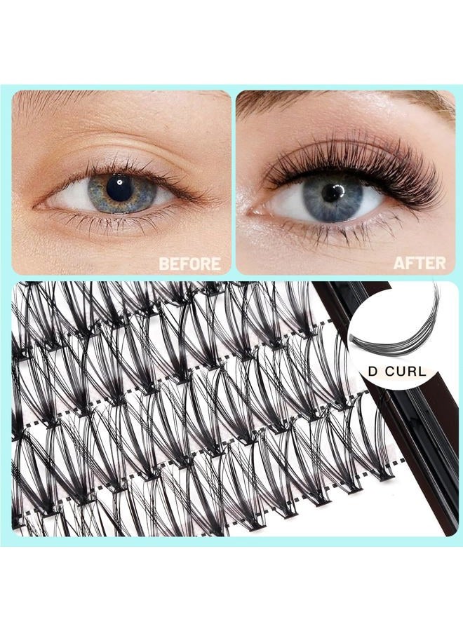Hannahool 200Pcs 20Roots Individual False Lashes Mixed 8-10-12-14mm/9-11-13-15mm/10-12-14-16mm/16-18mm/18-20mm 0.07 Thickness Natural Cluster Lashes Makeup Volume Eye Lashes Extensions (10-12-14-16mm) - Image 4