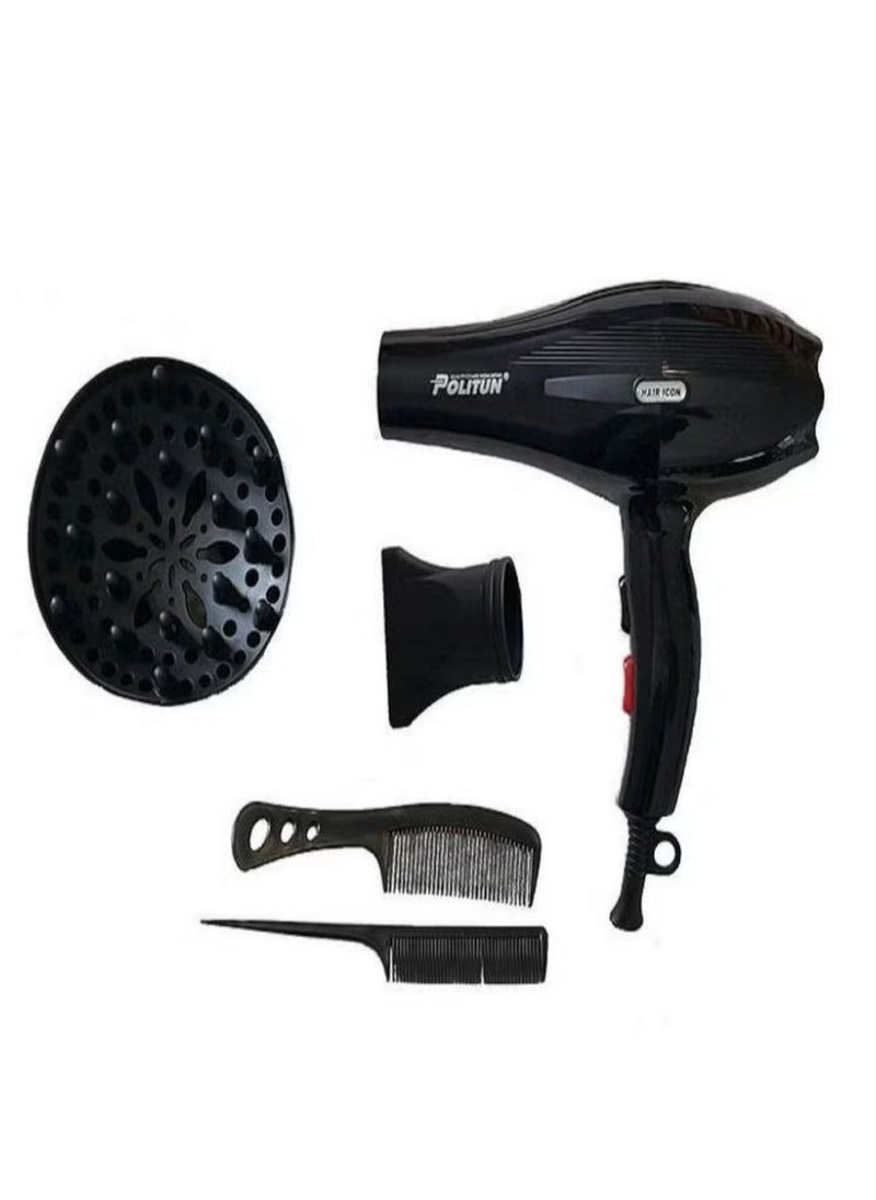 POLITUN 5000W Hair Dryer Fast Drying, Quiet Design, Customizable Settings, Overheat Protection PT-V8  - Image 4