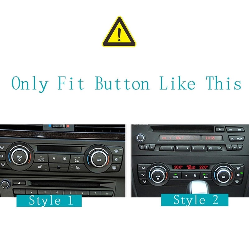 QASULER Aluminium Alloy Air Condition Control Knob Trim Ring Cover - Image 4