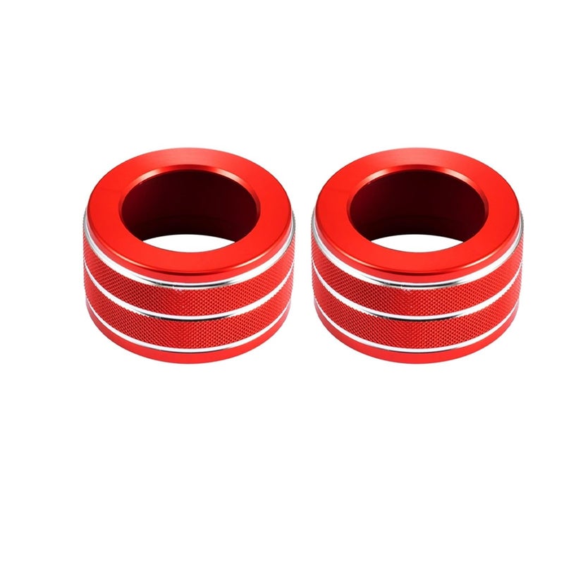 QASULER Aluminium Alloy Air Condition Control Knob Trim Ring Cover - Image 2