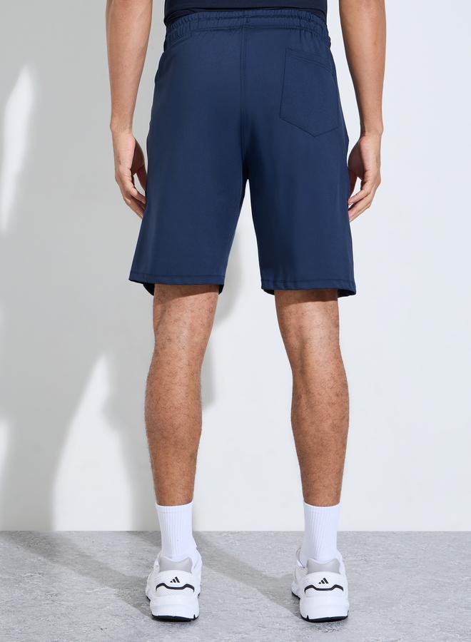 Styli Navy Blue Regular Fit Performance Athletic Shorts - Image 4