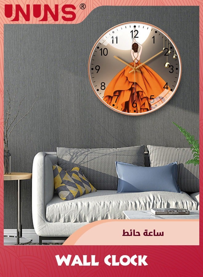 UNUNS ساعات حائط 12 بوصة، ساعة حائط حديثة، تعمل بالبطارية صامتة غير موقوتة، ساعة حائط كوارتز للمنزل الداخلي، ديكور غرفة المعيشة - Image 3