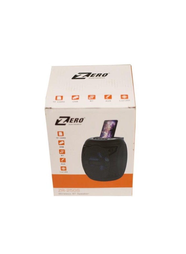 زيرو - مكبر صوت بلوتوث ZR-250S يدعم كارت الميموري والبلوتوث وفلاش يو اس بي ويدعم مخرج الميكروفون - Image 1