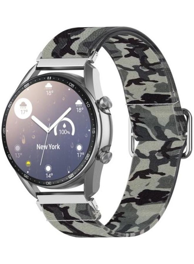 NIBEMINENT Replacement Strap for Samsung Galaxy Watch3 20/41mm Camouflage Grey - Image 3