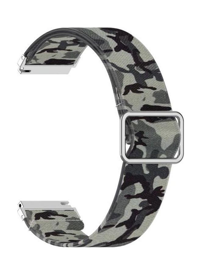 NIBEMINENT Replacement Strap for Samsung Galaxy Watch3 20/41mm Camouflage Grey - Image 1