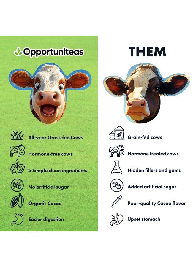 Opportuniteas Grass Fed Chocolate Whey Protein Isolate Powder - 20g Protein Powder Without Artificial Sweeteners, Hormone-Free Cows, Non GMO - 2.5lb - Image 5