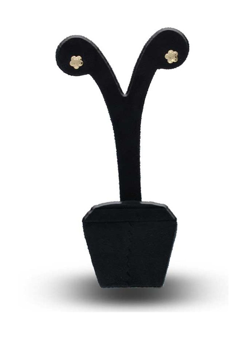 FK Jewellers - Gold Flower Shaped Stud Earrings 18KT - FKJERN18KU3050 - Image 1