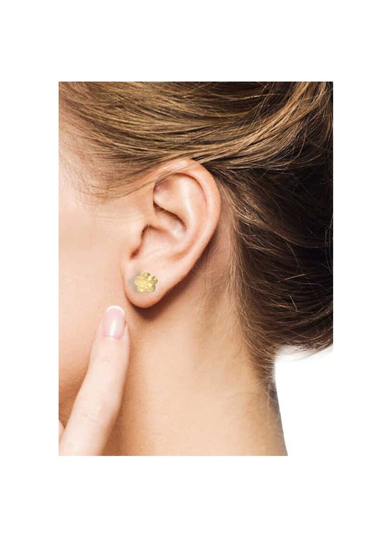 FK Jewellers - Gold Flower Shaped Stud Earrings 18KT - FKJERN18KU3050 - Image 1