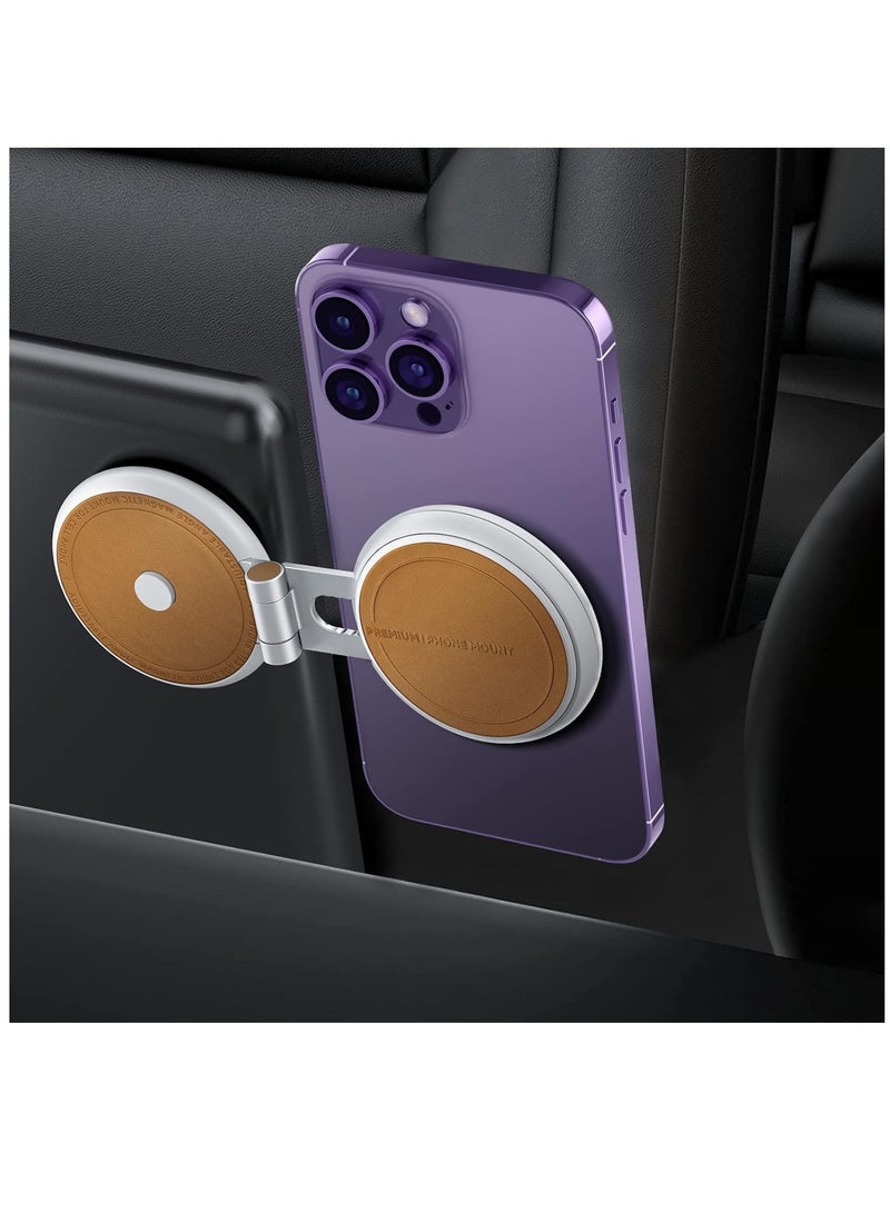 SYOSI حامل هاتف للسيارة، حامل سيارة مغناطيسي قابل للتعديل، دوران حر 360 درجة، قابل للطي لسيارة Tesla Model 3 X Y S، حامل هاتف لهاتف iPhone 12 13 14 وهواتف أخرى - Image 1