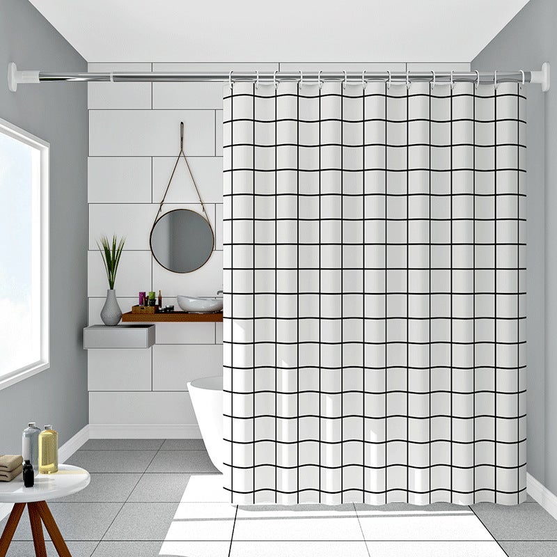 Waterproof Mold-Resistant PEVA Shower Curtain Little White 