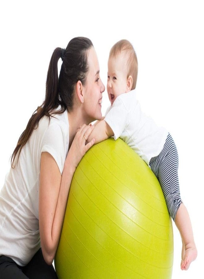 GLOWICK Foot Pump Exercise Ball Anti Burst Swiss Birthing Stability Ball for Workout, Pregnancy, Balance Unisex Anti-Burst Balance Strength Building Workouts Ball (1Pcs) - Image 3