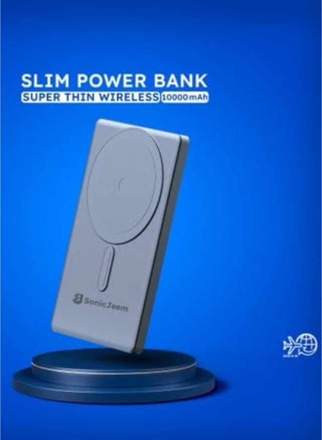 Sonic JEEM SJ501B 10000mAh Wireless Slim Power Bank 20W PD Fast Charging with 15W Magnetic Wireless Charging - Image 4