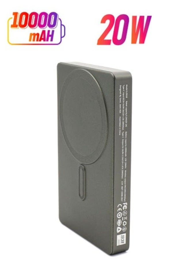 Sonic JEEM SJ501B 10000mAh Wireless Slim Power Bank 20W PD Fast Charging with 15W Magnetic Wireless Charging - Image 5