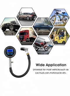 Lee Yon Digital Tire Air Pump Pressure Gauge Tester, Black  - Image 5