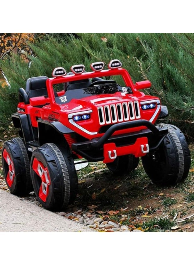 AL BADER ALBADER  Electric Car For Children12v  Can Ride Off-Road Vehicles Double Queen with Remote Control Toy Car Baby Can Sit, Music - A Powerful Four-Wheel Drive, For  Kids 2-10 Years - Image 2