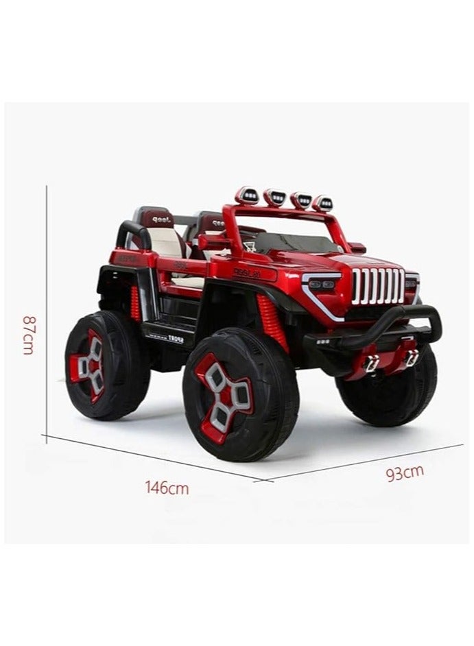 AL BADER ALBADER  Electric Car For Children12v  Can Ride Off-Road Vehicles Double Queen with Remote Control Toy Car Baby Can Sit, Music - A Powerful Four-Wheel Drive, For  Kids 2-10 Years - Image 5