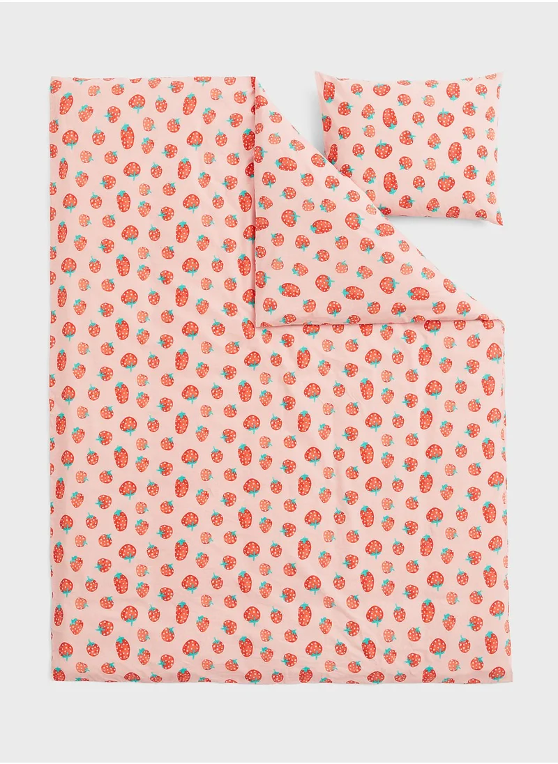 H&M Patterned Single Duvet Cover Set